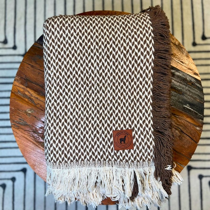 Saddle (Brown) Chevron Throw Blanket