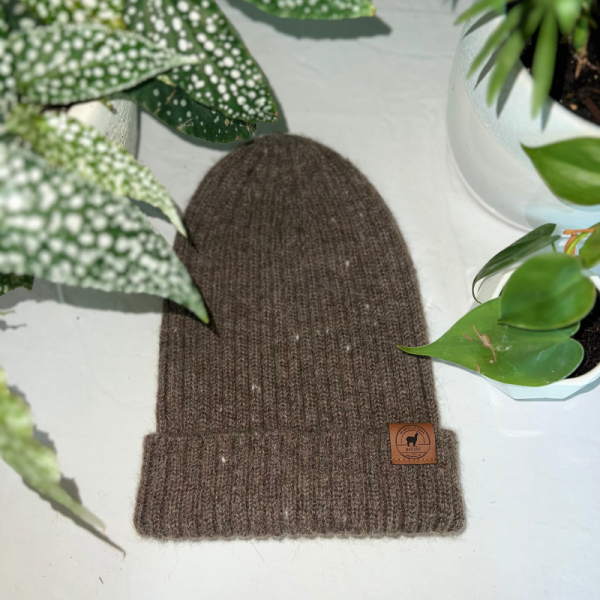 Alpaca Merino Wool Ribbed Beanie - Image 4