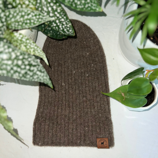 Alpaca Merino Wool Ribbed Beanie - Image 5
