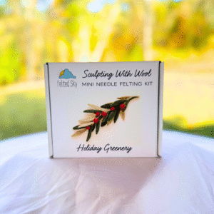 Holiday Greenery Mini Needle Felting Kit